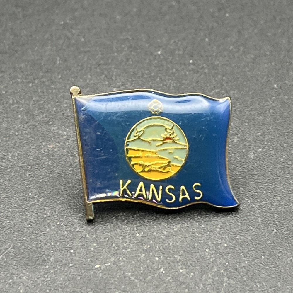 Kansas State Flag United States Of America Lapel Hat Pin